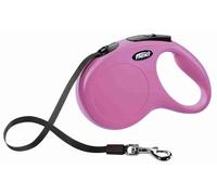 Flexi New Classic, Laisse Sangle - M: 5 M, Rose