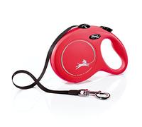 flexi New Classic Tape Laisse rétractable Rouge Taille L 7,6 m