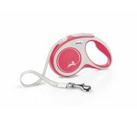 Flexi, Laisse Modèle New Comfort, Version Cordon, Sangle particulièrement résistante, Système de Guidage perfectionné, Poignée réglable pour Les Tailles M et L, Made in Germany, Rouge, XS - 3m
