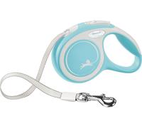 Flexi® Comfort M Sangle 5 m Bleu Clair, Laisse rétractable pour Chiens jusqu'à 25 kg
