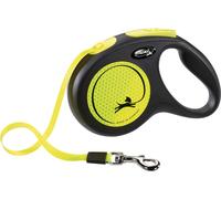 Flexi Laisse New Classic M Sangle 5m jusqu'à 25kg Jaune Néon