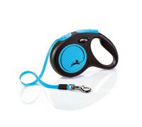 Flexi New Neon Tape Blue Medium 5m Retractable Dog Leash/Lead for dogs up to 25k