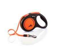 Flexi New Neon Tape Orange Medium 5m Retractable Dog Leash/Lead for dogs up to 2