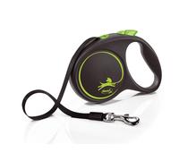 Flexi Noir Design L Ruban 5m Vert Chien Laisse