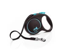 Flexi Noir Design M Ruban 5m Bleu Chien Laisse