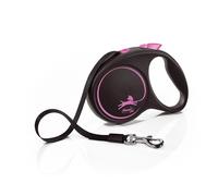 Flexi Noir Design M Ruban 5m Rose Chien Laisse