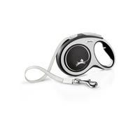 Flexi® Comfort L Sangle 8 m Noir, Laisse rétractable pour Chiens jusqu'à 50 kg