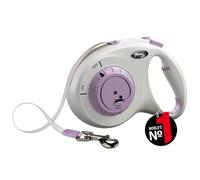 flexi® Select Ceinture 5 m Gris Clair/Violet Réglable Entre 0-7 m pour Chien jusqu'à 25 kg