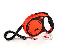 Flexi Laisse rétractable Xtreme L Sangle 5 m Noir/Orange Jusqu'à 65 kg