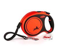 Flexi® Xtreme L | Laisse rétractable à Sangle renforcée de 8 m pour Chiens jusqu'à 55 kg | Orange | Laisse à Enrouleur | Soft Stop | Amortisseur integré | Poids : 640 g | Dimensions : 14,7 x 21 cm