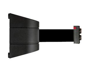 FlexiBarrier - Barrière à dérouler avec support mural magnétique (10 m, noir)