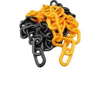 Flexibarrier Chaîne de délimitation, en plastique, 8 mm, longueur : 25 m, noir et jaune