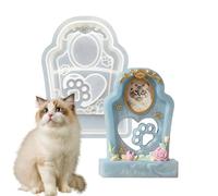 Flexible Animal Press with Groove, Transparent Spirit Casket Craft, Commemorative Shape with Seal, Pliable Souvenir Casting, Refined Monumental Holder Design for Shelf, Bookcase Item for Display Use