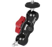 Flexible Articulated Magic Arm with Double Balls, CNC Machined Aluminum Alloy with 1/4"" Screw for Camera Monitor, LED Light, Microphone, Tripod