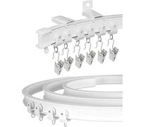 Flexible Bendable Curtain Track Ceiling Or Wall Mount Room Divider Curved Slide Ceiling Track System Pour Usage Domestique(2meters,Ceiling installation)