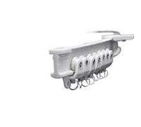 Flexible Ceiling Top Mounted Curtain Track Rail Straight Slide Window Balcony Plastic Bendable Home Decor Accessories Pour Usage Domestique(5M set,Top clamping)