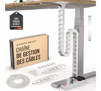 Flexible Chemin de Cable - Cable Management Bureau - Organisateur Cable - Colonne vertebrale Cable Management - Range Cable sous Bureau (Blanc)