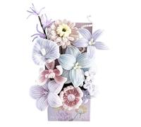 Flexible Craft Sticks, Bendable Art Rods, 12 Inches Twisting Stick with Colors, Soft Fuzzy Pipe Cleaners, Flower Making Kit with Step Guide, DIY Bouquet for Home Wedding Crafts