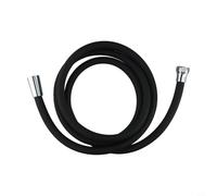 Flexible de 2 m pour tuyau de douche en latex et silicone avec haute capacité de pression, compatible avec pommeau de douche et robinets de salle de bain (Noir-2 m)