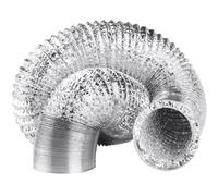 Flexible de conduit en aluminium non isolé Ventilation l'air flexible pour le chauffage, refroidissement et les échappements séchage 125mm(4.9in) 4m(13ft)