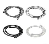 Flexible de Douche 1,5m PVC Résistant aux Pliures(silver) | Design anti- pour torsion, rotation libre, évite les nœuds, pour idéal douche quotidienne, connexion sécurisée