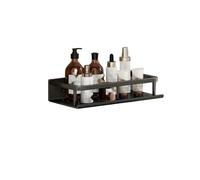 Flexible De Douche 1 pièce support de salle bain mural shampooing et rangement cosmétique étagère douche en aluminium serviette brosse à dents dent tasse stockage(30cm Black)