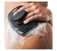 Flexible De Douche Brosse exfoliante en Silicone souple, nettoyant manuel for le corps, épurateur, douche, Massage doux, brosse de bain for hommes, 1 pièce(Gray)
