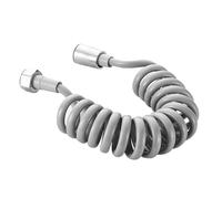 Flexible de douche flexible à ressort, Flexible de douche télescopique à ressort spiralé en acier inoxydable for robinet bidet, gris, 2-5 m(5 m)