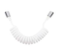 Flexible de douche Flexible antidéflagrant de 3,5 mm d'épaisseur Joints de douche télescopique accessoires de salle de bain bidet de toilette pistolet pulvérisateur(white)