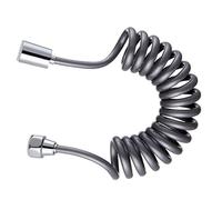 Flexible de douche rétractable, flexible G1/2 anti-torsion à ressort avec raccords en PU épais et cuivre, douchette bidet(2 meters)