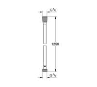 Flexible de douche SILVERFLEX TWISTSTOP 1,25m - GROHE PROFESSIONAL - 28362001
