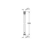 Flexible de douche SILVERFLEX TWISTSTOP 1,25m - GROHE PROFESSIONAL - 28362001 G
