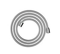 Flexible de douche textile Hansgrohe 28290000 2000 mm, 1 écrou conique, 1 écrou cylindrique, chromé
