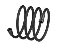 Flexible De Douche Tuyau de douche à main anti-enroulement 1,5/2 m, tube flexible GI/2 haute pression, interface universelle, tuyau bain en nylon(Black,1.5M)