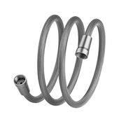 Flexible De Douche Tuyau de douche flexible universel GI/2 anti-enroulement 1,5/2 m, accessoire salle bain en nylon(Silver-1.5Meter)