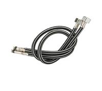 Flexible de Douche Tuyau Tube tressé en Nylon et acier inoxydable, 2 pièces, plomberie Silicone, robinet thermorésistant, de lavabo, évier cuisine salle bains G1/2 Pour Salle De Bain