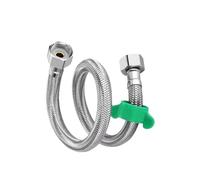 Flexible de douche universel en acier inoxydable, Tuyau tressé en acier inoxydable DN15 for robinet de chauffe-eau, arrivée d'eau chaude/froide, 10-300 cm(30cm)