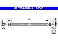 Flexible de frei ATE 83.7704-0320.3 pour PONTON (W121) 1.9 1959-1961