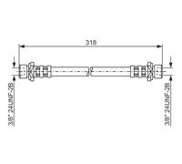 Flexible de frein BOSCH 1 987 476 165