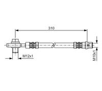 Bosch Flexible de frein 1 987 476 308 pour VW Audi