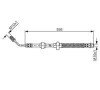 Flexible de frein 1 987 476 372 BOSCH pour PEUGEOT CITROËN