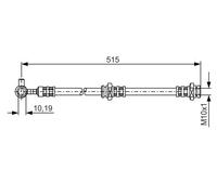 Flexible de frein 1 987 476 378 BOSCH pour NISSAN X-TRAIL I