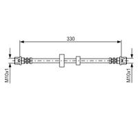 Flexible de frein 1 987 476 411 BOSCH pour VW TRANSPORTER T4 Autobus/Autocar