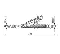 Flexible de frein 1 987 476 816 BOSCH pour FORD MAZDA