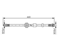 Flexible de frein 1 987 481 059 BOSCH pour VOLVO C70 II Décapotable S40 II V50