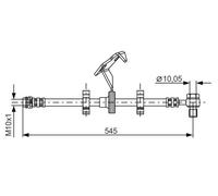 Flexible de frein 1 987 481 078 BOSCH pour MERCEDES-BENZ CLASSE M