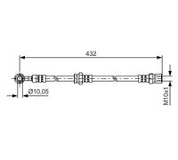 Flexible de frein BOSCH 1 987 481 383