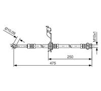 Flexible de frein 1 987 481 393 BOSCH pour KIA PICANTO I