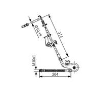 Flexible de frein 1 987 481 427 BOSCH pour CITROËN PEUGEOT