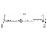 BOSCH Flexible de frein 1 987 481 452 pour FORD KUGA I
